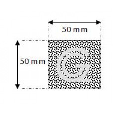 Rechthoekig mosrubber snoer | 50 x 50 mm | rol 10 meter